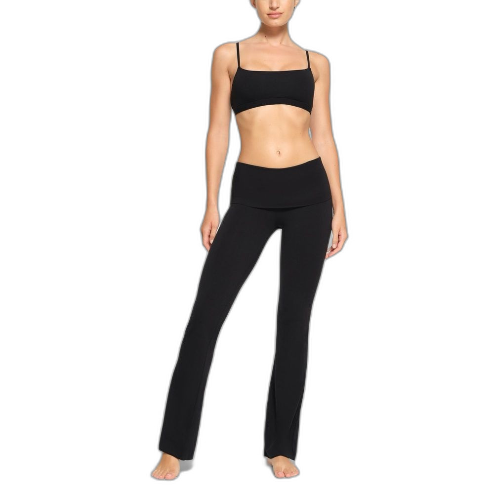Skims cotton jersey foldover pant in color soot size medium nwot